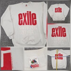 VTG 90s EXILE Nothing‎ At All Mens XL Music Promo Crewneck Sweatshirt USA Made